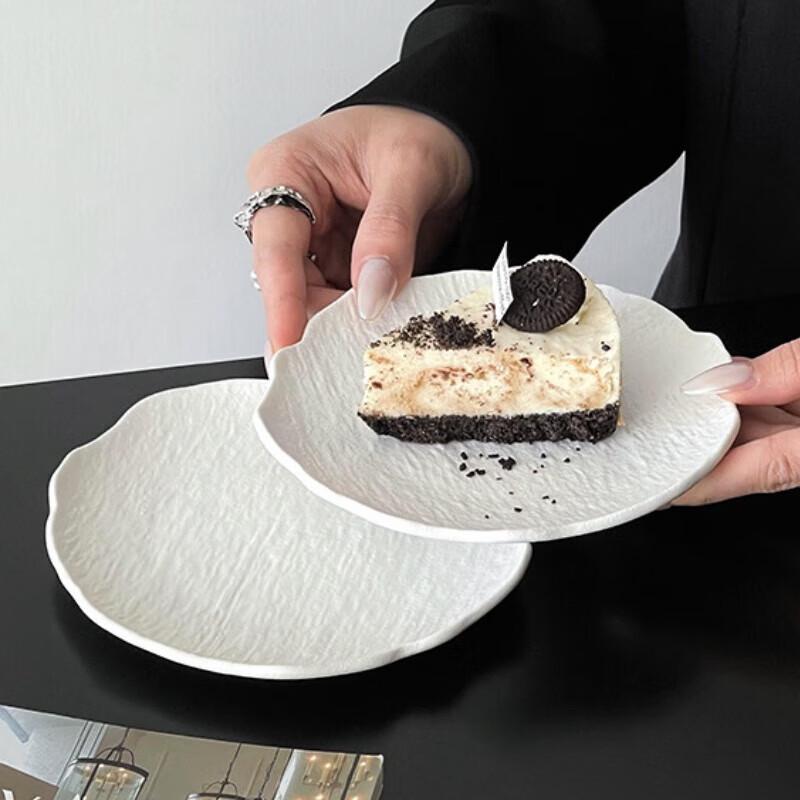 Irregular Rock Pattern Ceramic Dessert Plate