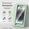 Waterproof Rotatable Wall-Mounted Phone Holder for Bathroom & Kitchen, Anti-Fog Case with Hole for Binge-Watching.