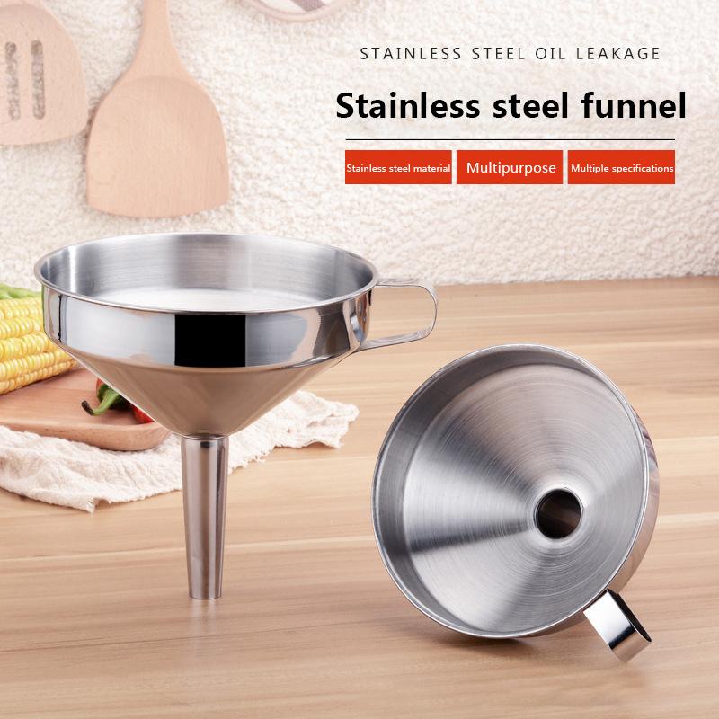 Stainless Steel Metal Funnel For Canning Kitchen Tools Kitchen Accessories Wide Mouth Funnels Bar Wine Beer Oil Flask Funnel