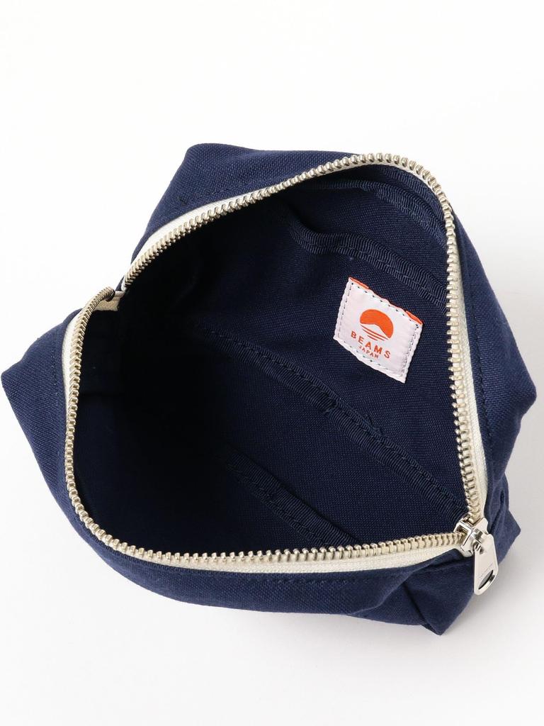 Beams Japan evergreen works Custom Logo Free Size Wallet/Pouch, Pouch, Medium, Navy,