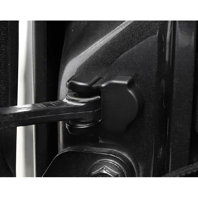 For Jeep Wrangler JL 18-2024 Matte Black Door Restrictor Stopper Cover Trim