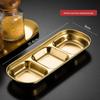 304 Stainless Steel Korean Style 3-Compartment Sauce Dish