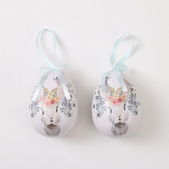 Easter Egg Foam Rabbit Ornaments Decorative Easter Decorations for Indoor Outdoor Use Christmas Holiday Party Decor Festive Atmosphere Accent
