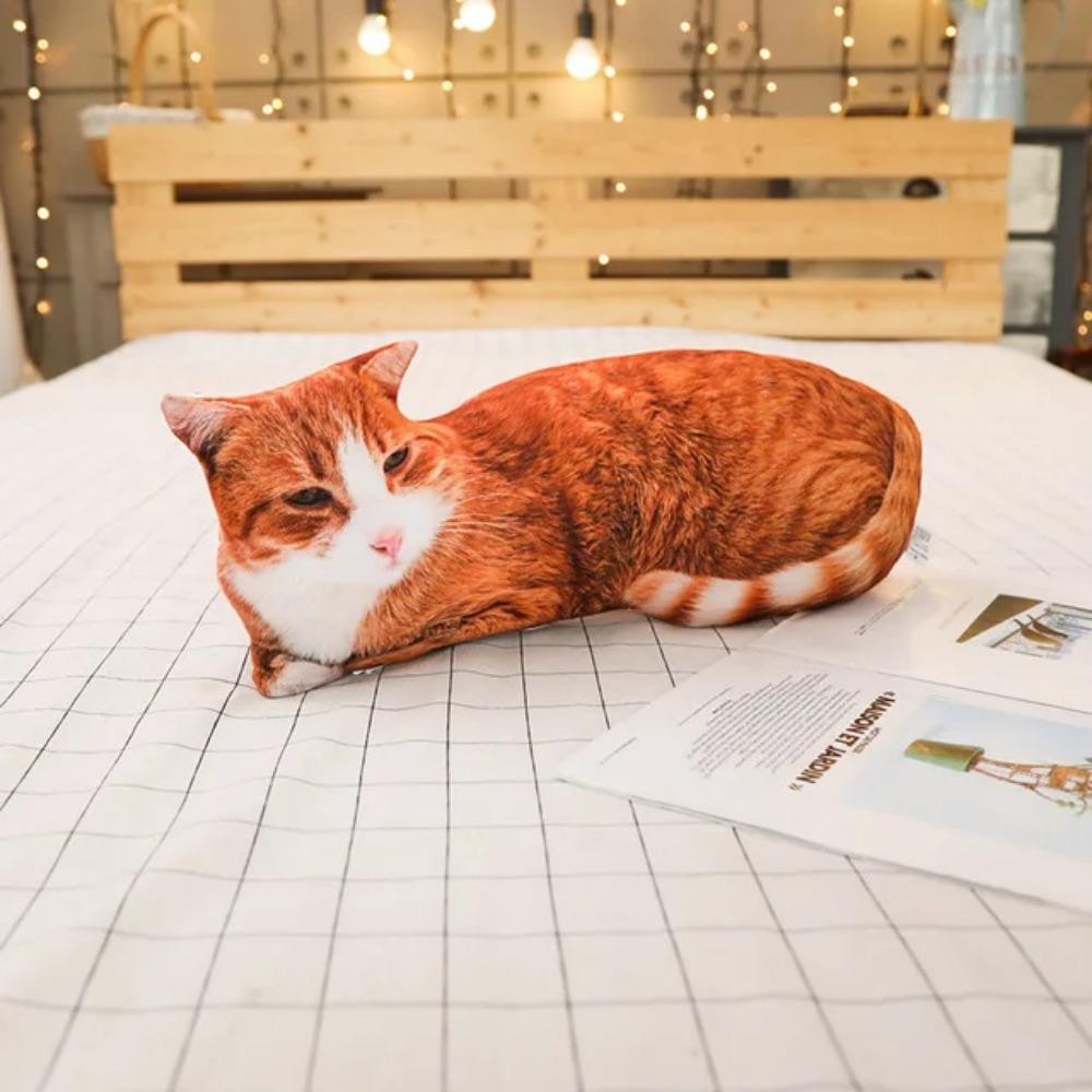 1PZ 50CM Cuscino Gatto Simulazione 3D, Morbido Cuscino Giocattolo Gatto Carino Lavabile, Giocattolo per Bambini, Cuscino per Divano, Decorazione per la Casa