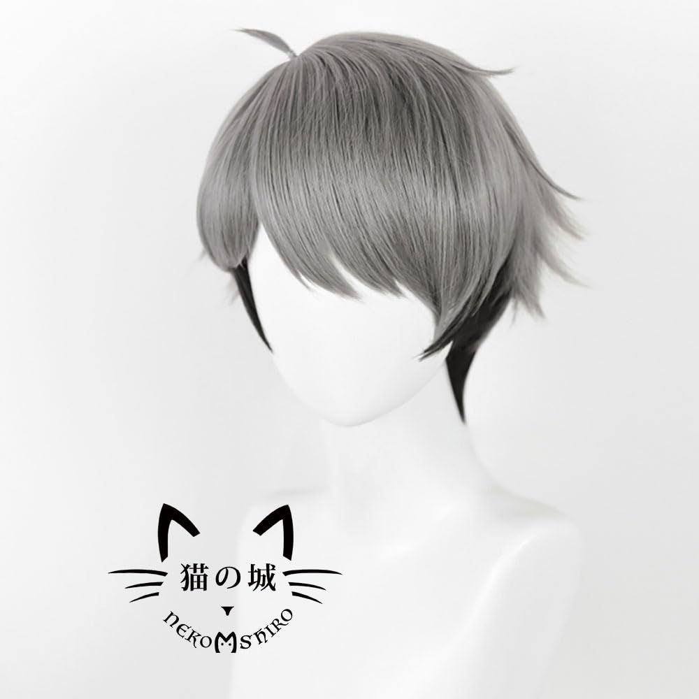Miya Osamu von Neko no Shiro (Katzenburg) Cosplay-Perücke, Hitzebeständig, Anime-Kostümzubehör, Perfekt für Partys und Veranstaltungen, Inklusive Perückennetz