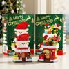 Non-Toxic 33 Style Cartoon Santa Claus Snowman Wishing Tree Apple Candy House Building Blocks City Compatible Diy Toys Children'S Gifts