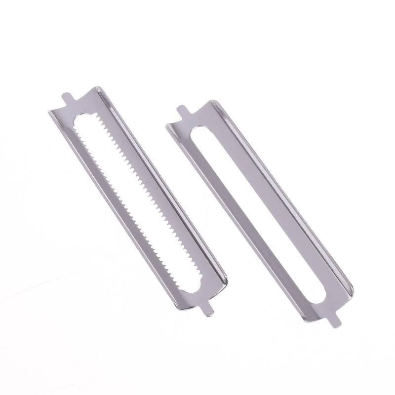 10 st Rostfritt Stål Skalare Blad Ersättning Dubbel Skalare Sparisskalare Multifunktionella Skalverktyg Köksredskap