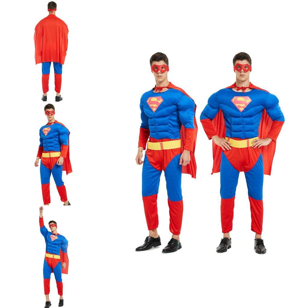 Exquisite Superman Superhero Christopher Reeve Muscle Jumpsuit For Halloween And Cosplay