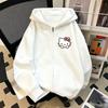 Thin jacket spring kitten girls Zip Up Hoodie cute kawaii Harajuku style Kid Streetwear Childrens Hoodie Zipper Sweatshirt Girls Boys Hoody