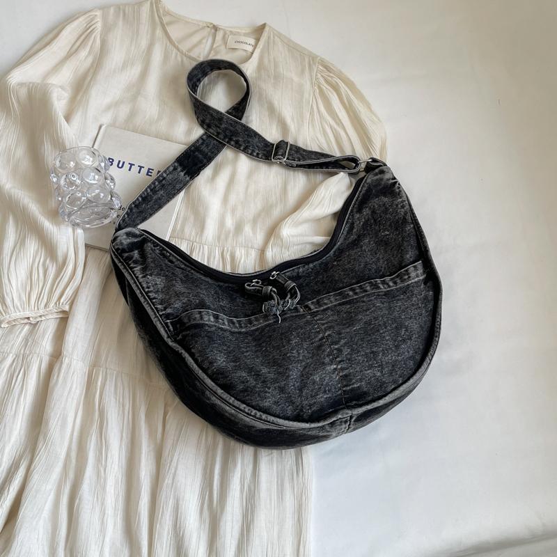 Denim Bag Women Tote Bag Student Class Large Capacity Shoulder Bag Crossbody Bag