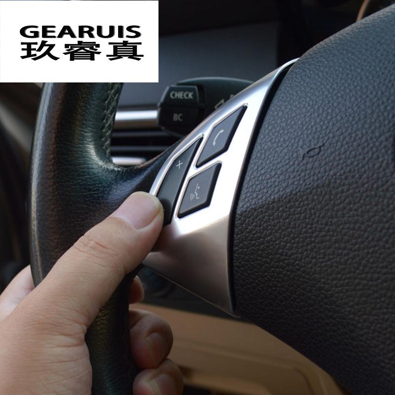 Car Styling Steering Wheel Buttons Sequins Frame Decoration Covers Stickers Trim for BMW 5 Series E60 Interior Auto