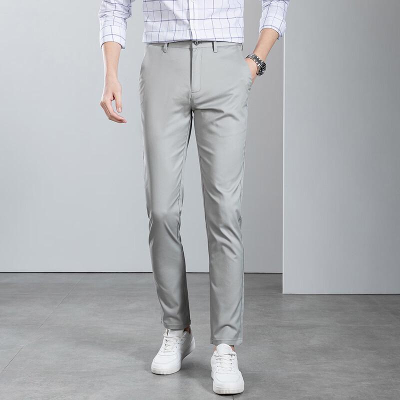 Romon Men's Lyocell Blend Straight-Leg Casual Pants