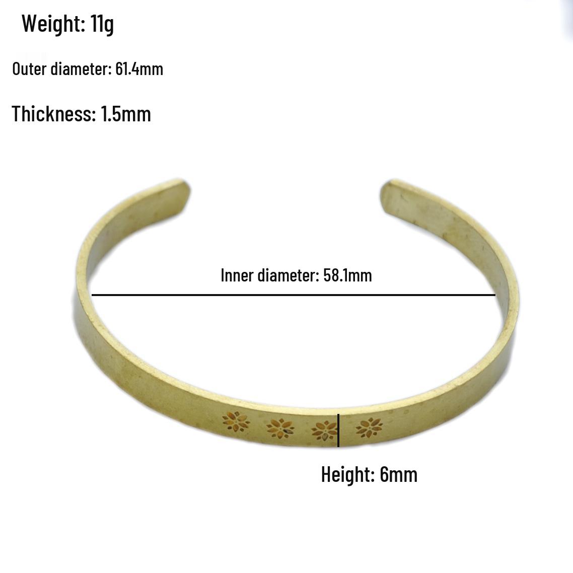 Summer Daisy Pattern Brass Women s Half-Open Bracelet