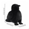 Crow Stuffed Toy SoftFeathered Doll Soft and Fuzzy Bird for Kids, Goth