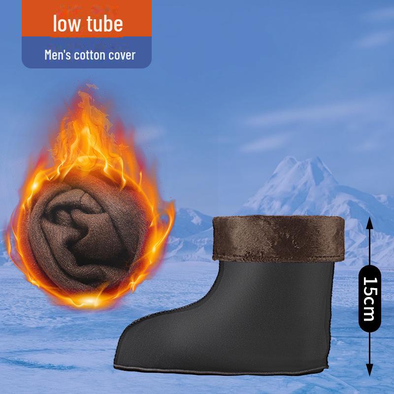 

2025 Мужские и женские зимние резиновые сапоги с утеплителем из бархата, толстым резиновым верхом и хлопковой внутренней подкладкой 44/45 universal