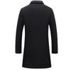 Men's Long Woolen Trench Coat Large Size Solid Color Woolen Coat