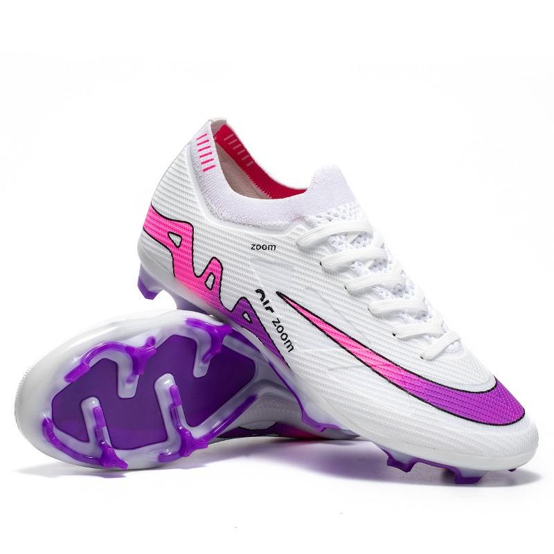 Low-top football shoes fly-woven seamless high-quality long-nail sneakers large-size broken-nail football shoes