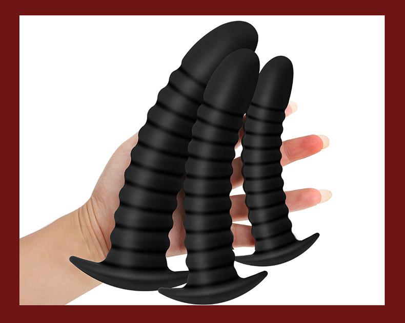 External Thread Anal Plug Tail Bead Toy for Women - SM Flirting Adult Sex Toy