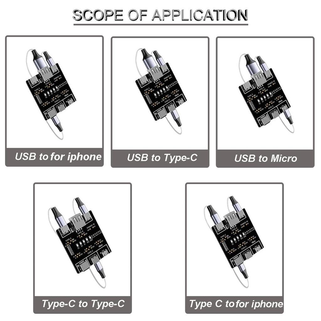 1-3Pcs DT3 USB Tester Data Cable Detection Board for IOS Android Micro Type-C Short Circuit on-Off Switching Test Board Tool