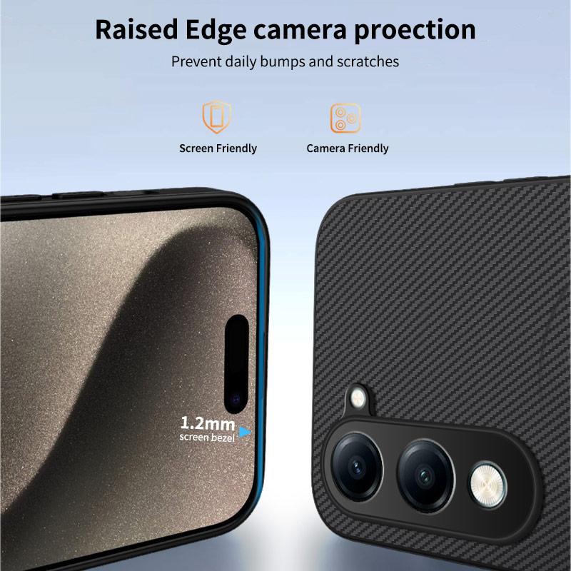 Pro VivoT4 Z10 Prémiové magnetické pouzdro z uhlíkových vláken Pro VIVO IQOO Z10 Lite Měkký bezdrátový nabíjecí kryt telefonu Pro pouzdra VivoT4 Lite