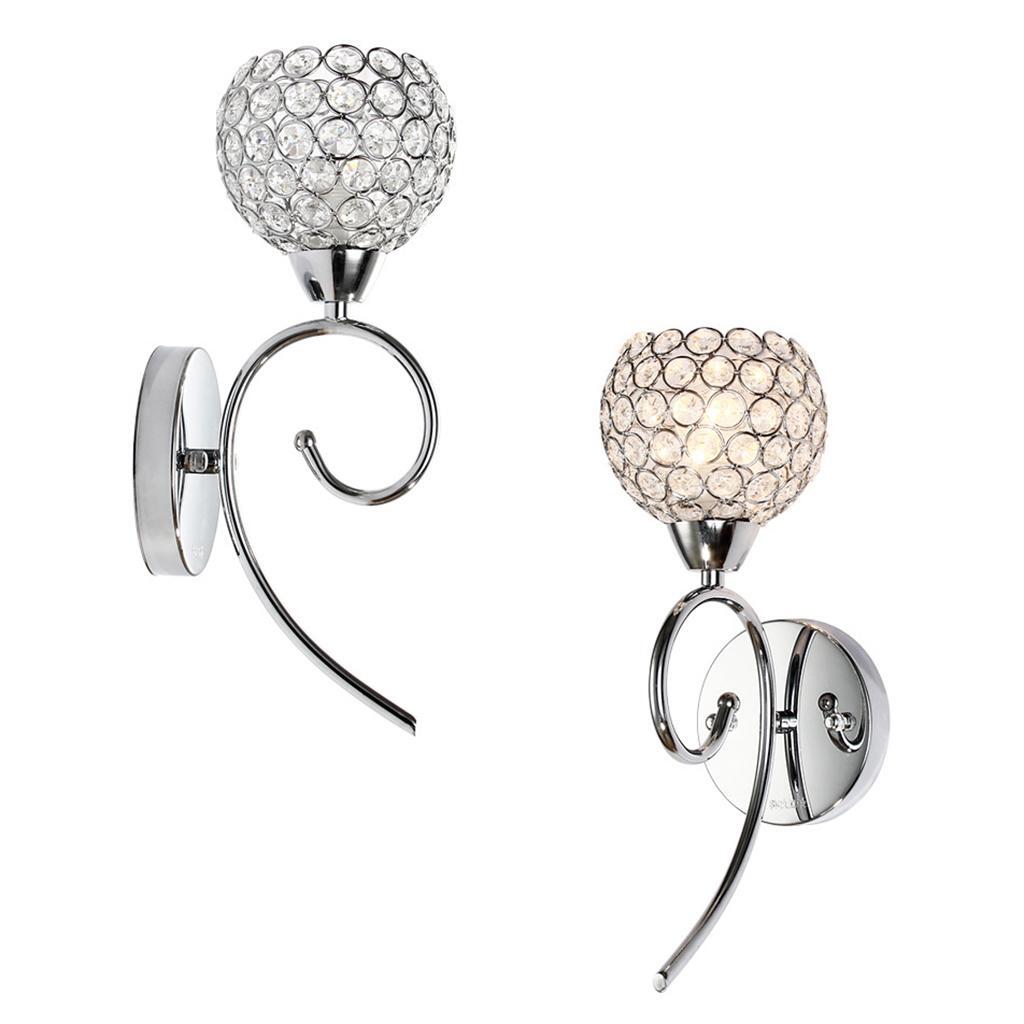 Stylish Crystal Glass Wall Light for Bedside Aisle E27 Lamp Sconce Decor