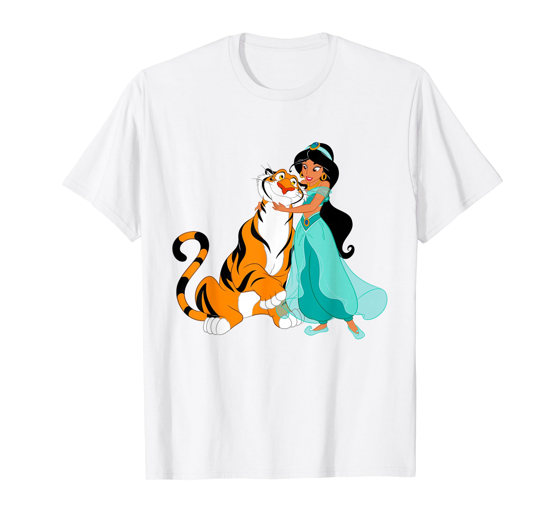 Футболка с принтом принцессы Жасмин, Раджи и друзей из мультфильма Disney «Аладдин»