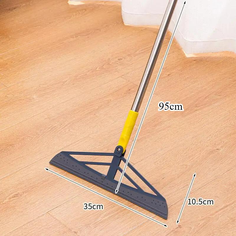 

Волшебная силиконовая швабра-метла с вращением на 180°, ручные метлы для пыли, скребок для уборки пола дома, бытовой очиститель для окон синий
