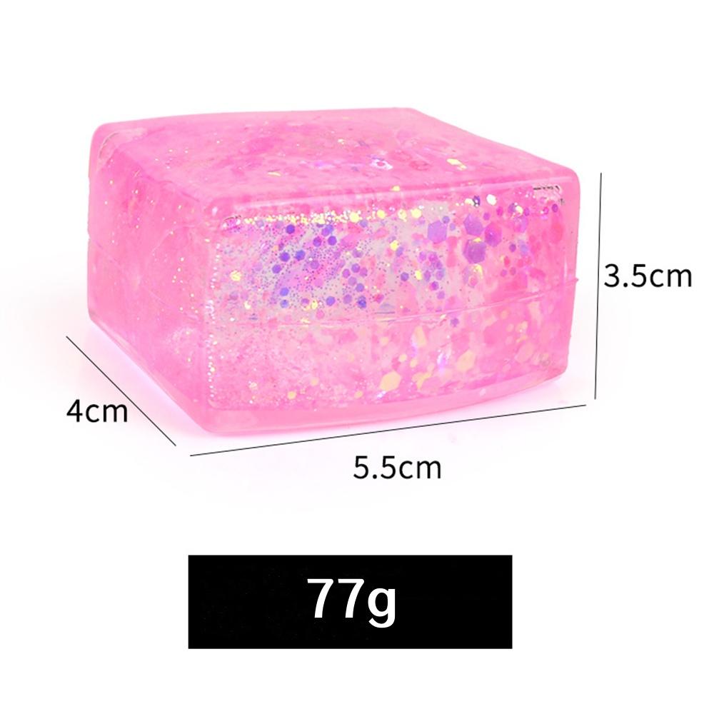 Błyszczące Kostki Lodu Kolorowe Sensoryczne Zabawki Fidget dla Dorosłych i Dzieci Zabawna Piłeczka do Ściskania Ulgę w Stresie Świąteczne Prezent na Urodziny