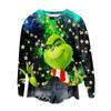 Women's Fashion Round Neck Pullover Top Long Sleeve Tee Christmas Printed Sweatshirt