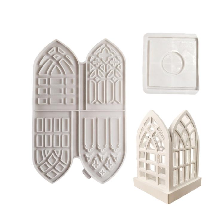 Multipurpose Sturdy Silicone Mold Set Portable for Crafting Gothics Styles Themed Candle Holders and Wall Art Supplies 1