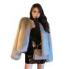 Women's Faux Fur Jacket Autumn Winter Warm Loose Plush Coat Casual Female Furry Cardigan for Street Office Date