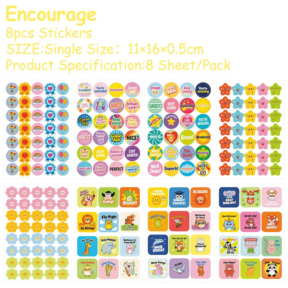 

8 Sheets Creative Motivational Stickers for Classroom, Laptop, and Phone 8 Sheets
