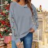 Women Tops Women's Long Sleeve Sweatshirt Casual Crewneck Loose Fit Pollover Fleece Tops
