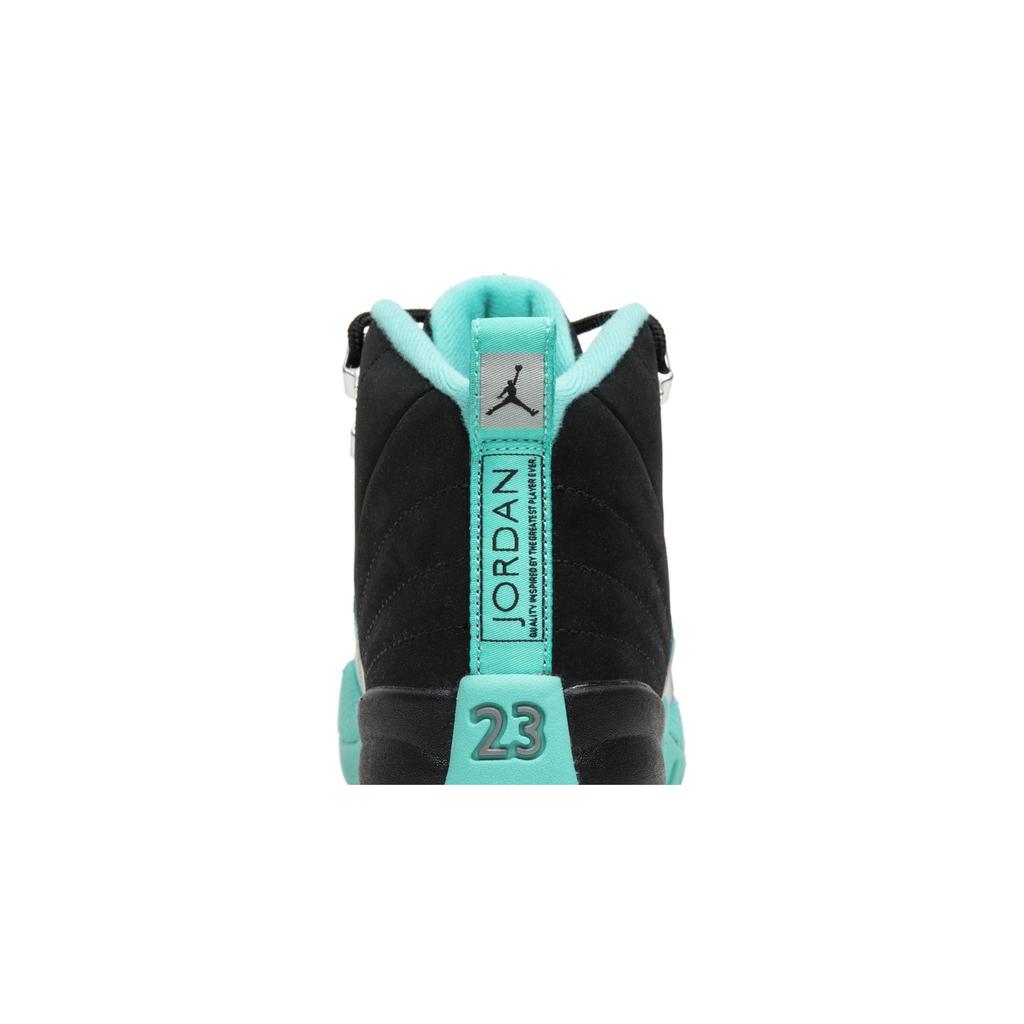 Air Jordan 12 GG 'Hyper Jade' (Unisex) Schwarz / Metallic-Silber-Hyper Jade Vintage Basketballschuhe 510815 017