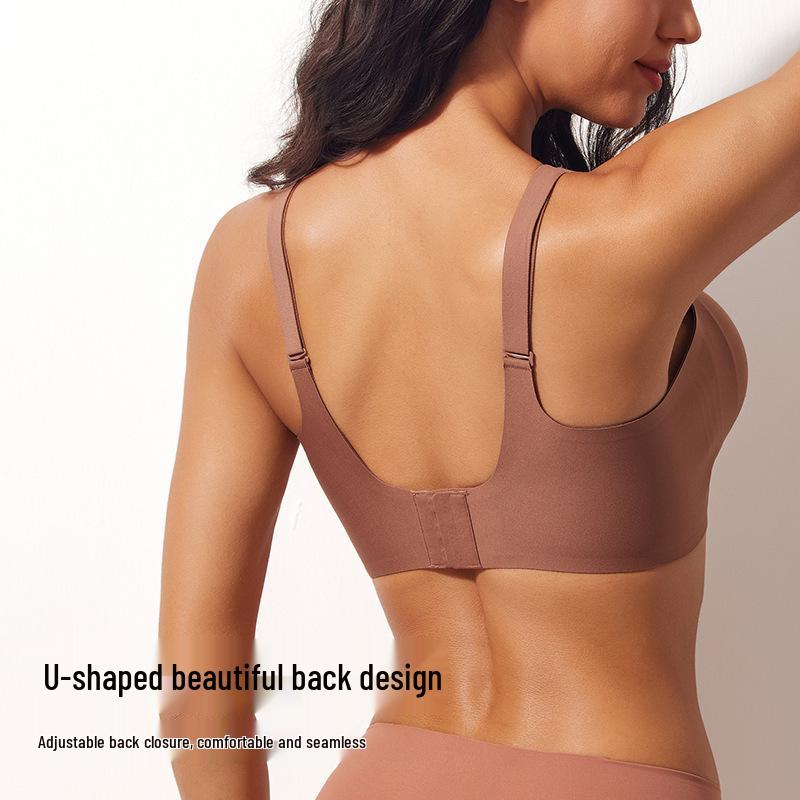 Cross-Border Plus Size Seamless Women's Bra: Anti-Sagging, Breathable, Wire-Free, Thin Cup with Support
