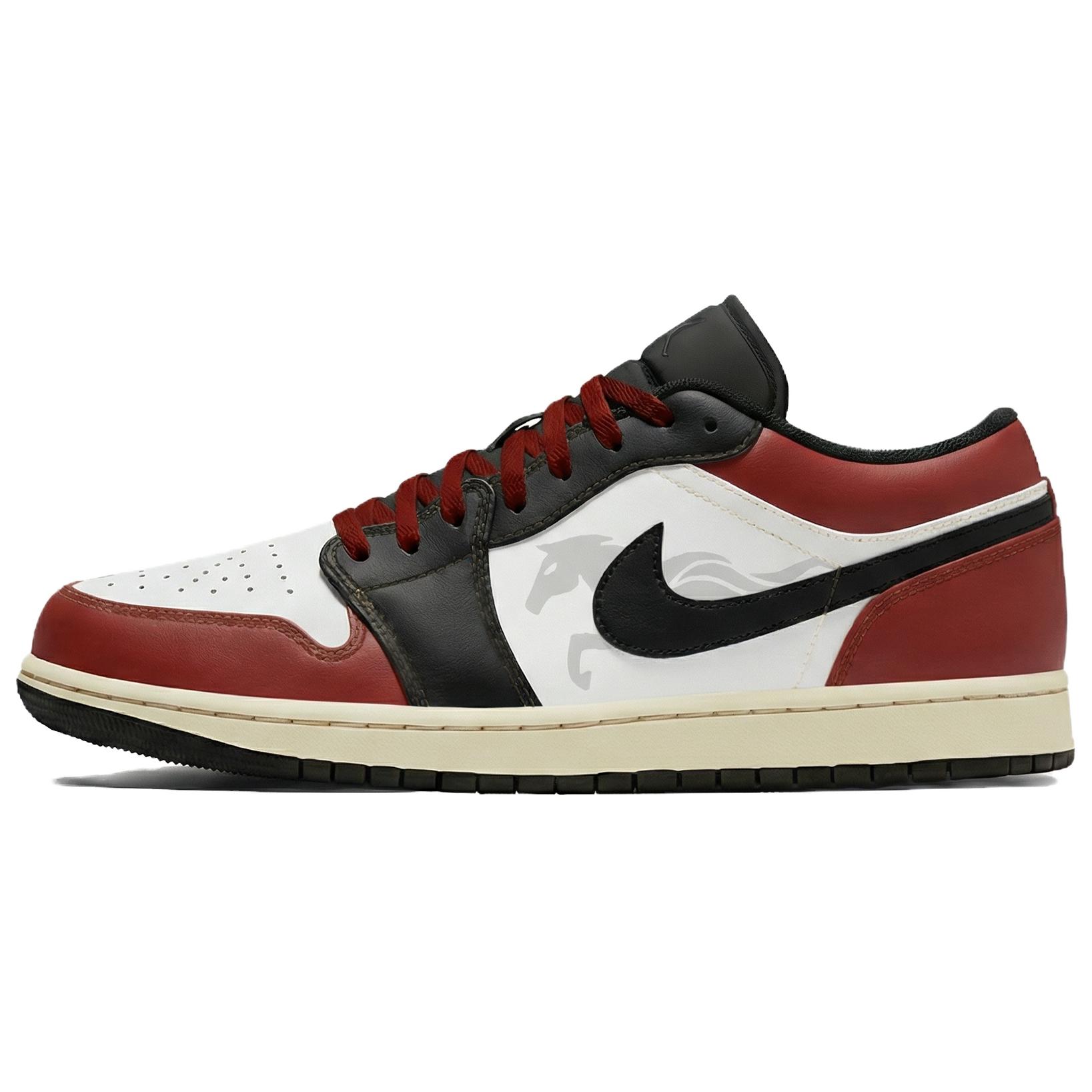 

Jordan Air Jordan 1 Lemon Joy Low top Vintage Basketball Shoes Unisex Black Red 553558-040(Team399-) 43
