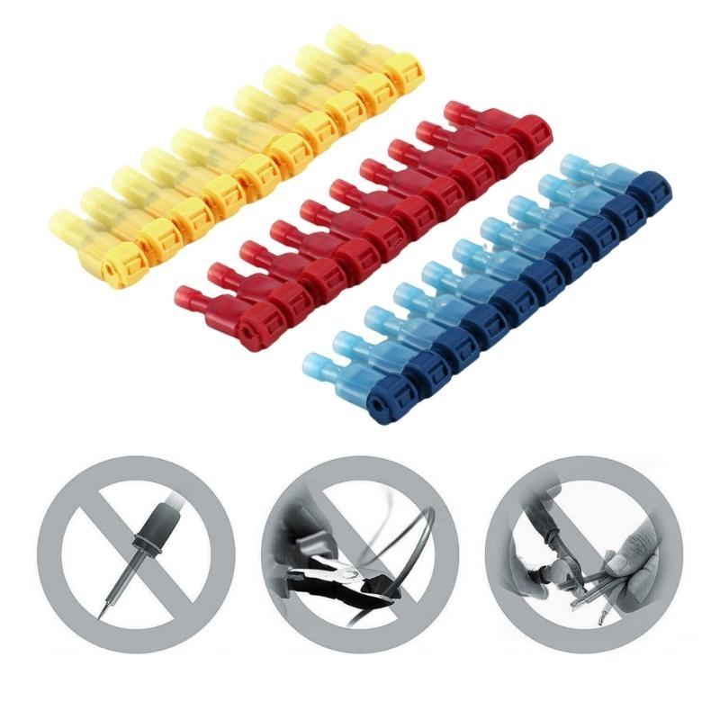 30 Pair T-Tap Wire Splices Connectors with Male Disconnects Electrical Terminals set Electrical Connectors Assortment