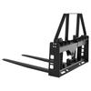 Skid Steer Pallet Forks, 1814 Kg Rated Capacity, Pallet Fork Frame Attachment with 122 Cm Pallet Forks Forklift Blades, 50.8 Mm Hitch Receiver & Spear