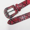 Cintura Unisex Y2K Teschio Strass con Borchie e Decorazioni Effetto Pelle di Serpente