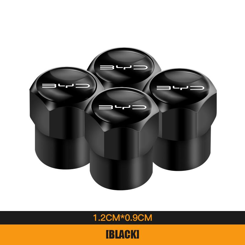 4Pcs Car Wheel Tire Valves Caps Waterproof Dustproof Cover For BYD Atto 3 Yuan Plus Han Tang EV F3 E6 Dmi Song F0 Qin Pro G3 I3