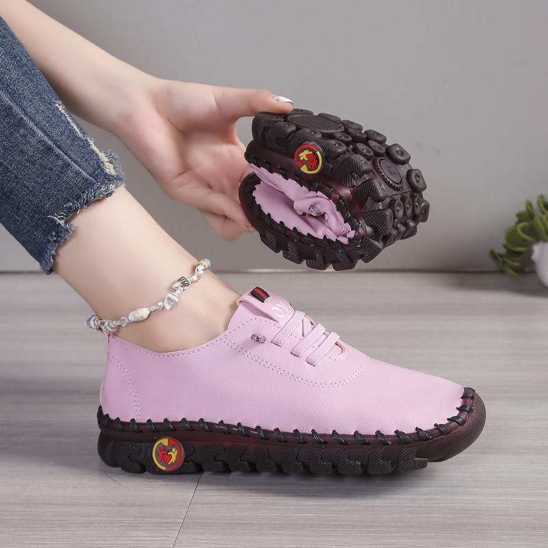 Zapatillas de Moda para Mujer Primavera Verano Nuevas Zapatillas Romanas de Suela Blanda Transpirables para Mujer Costuras Retro Suela de Magdalenas Tallas Grandes Zapatos para Mujer