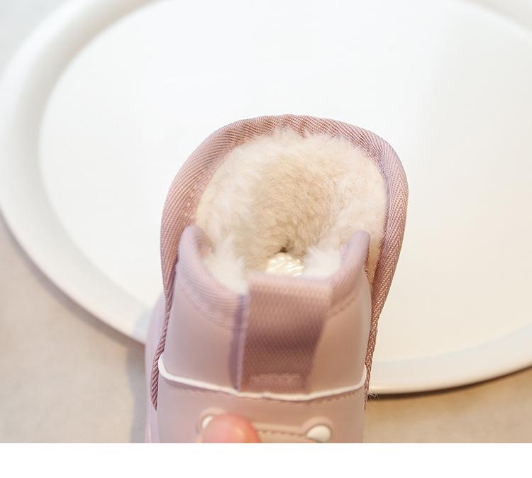 Kids' 2025 Winter Thickened Velvet-Lined Snow Boots - Waterproof, Casual Cotton Shoes for Boys and Girls