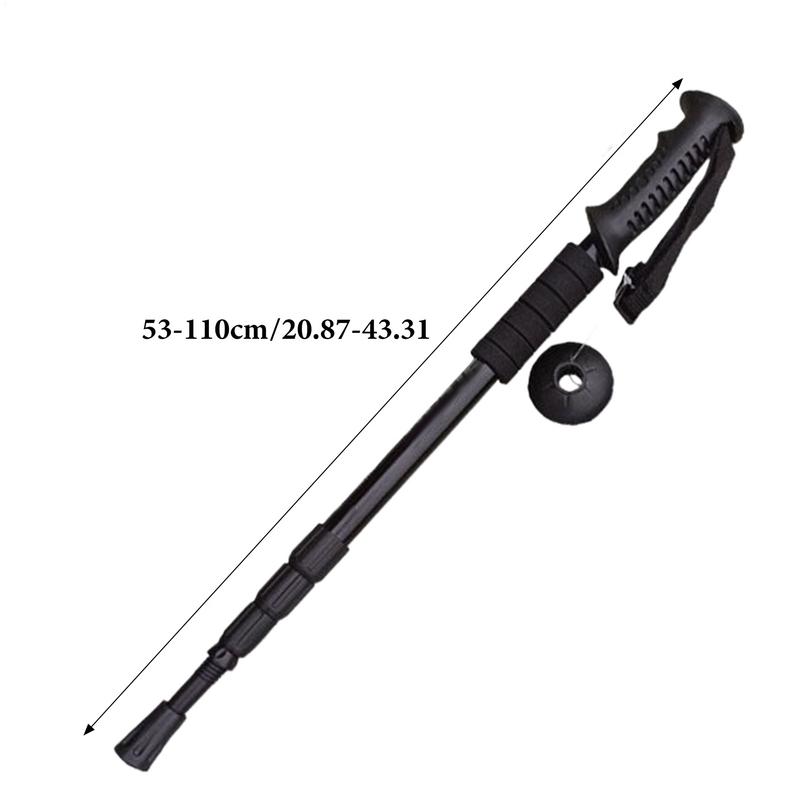Outdoor Folding Trekkings Pole Portable Walking Hiking Telescopic Stick Lightweight Camping Climbing Trekking Stick Sports Acces