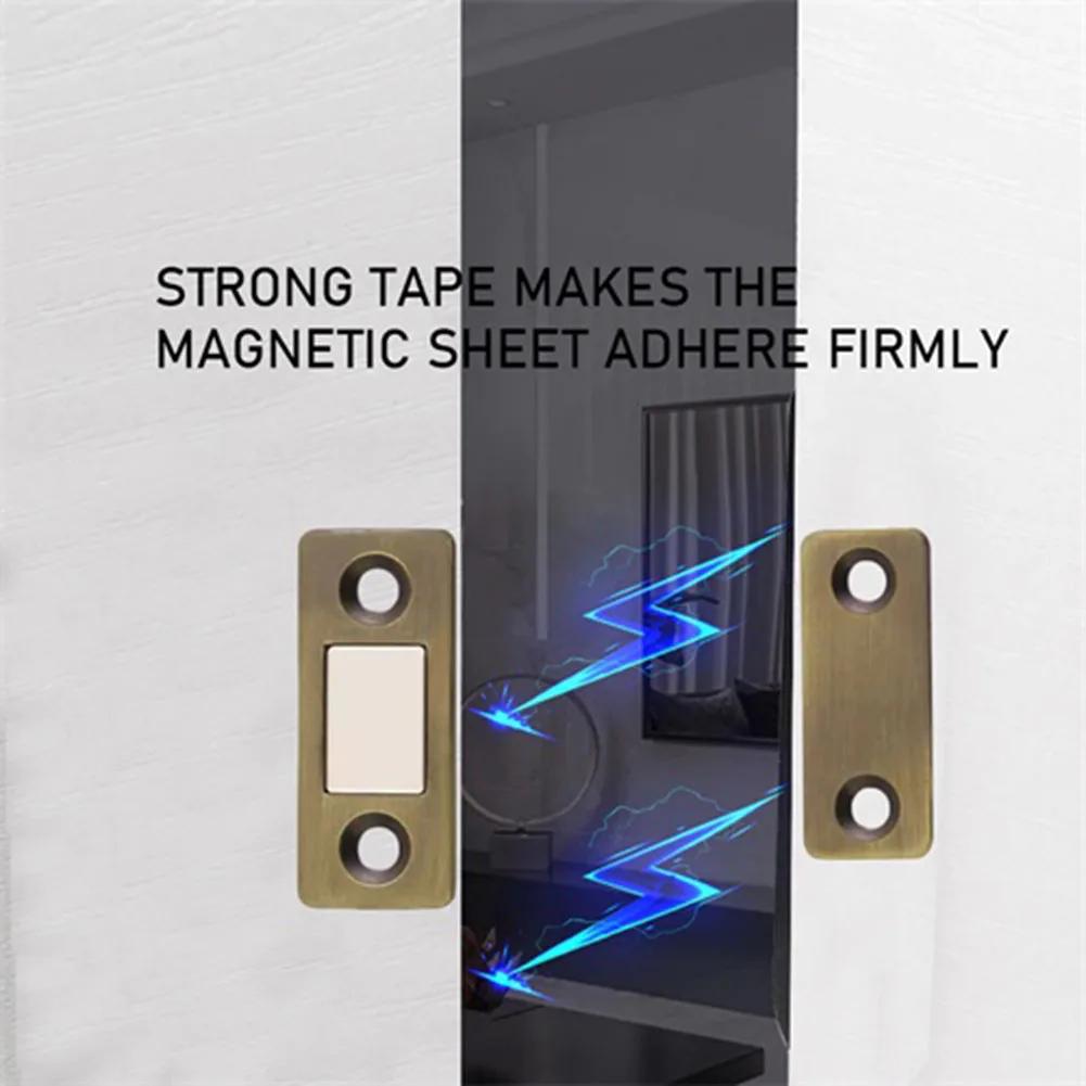 2pcs/Set Strong Door Closer Magnetic Door Catch Latch Door Magnet Furniture Cabinet Cupboard Screw / Sticker Ultra Thin