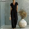 New  Women's Summer Office V-Neck Waist Belt Bodysuit