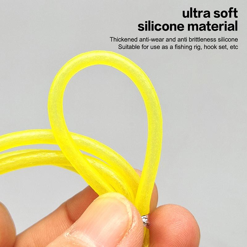 2Packs 1M Fishing Luminous Tube Fluorescent Luminescent Tube Baiting Fish Soft Rubber Tube Fishing Line Tube Fishing Accessories