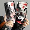 Case for Samsung Galaxy A15 A04 A05 A50 A16 A40 A70 A13 A20 A06 A17 A12 Funda Phone Cover Ink Art Print Japanese Landscape