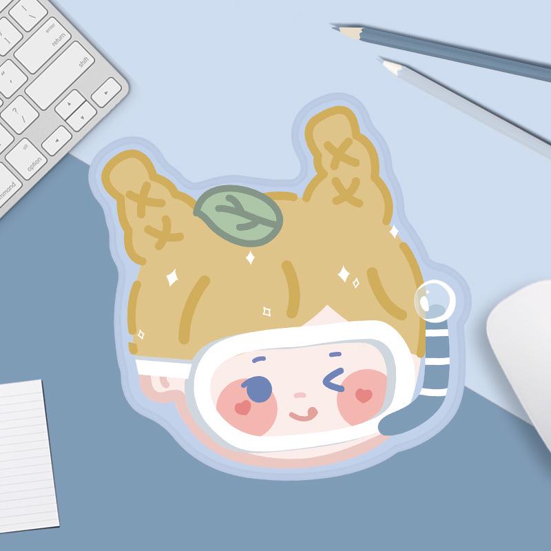 Cute Pink Cartoon Mouse Pad - Non-slip Soft Pad for Notebooks & Keyboards