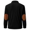 Autumn Men's Casual Stand-Collar Long-Sleeved Corduroy Sweatshirt with Pockets