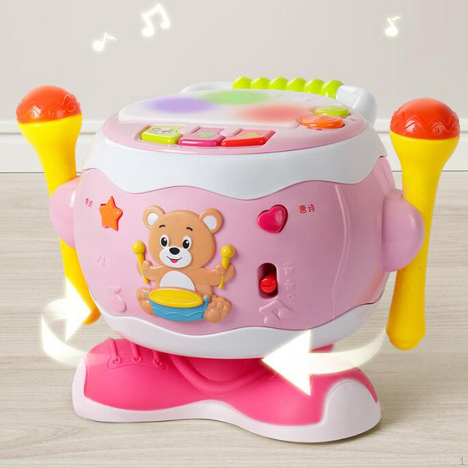 

Игровой стол для детей, центральный игровой стол, детский барабан, музыкальный инструмент для младенцев розовый